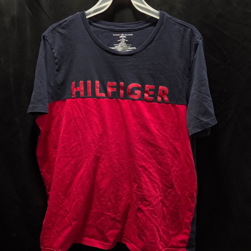 Tommy Hilfiger Logo Colorblock Y2K Classic Cotton Sleepwear T-Shirt Men's SZ L